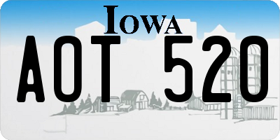 IA license plate AOT520