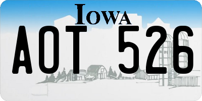 IA license plate AOT526