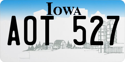 IA license plate AOT527
