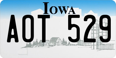 IA license plate AOT529