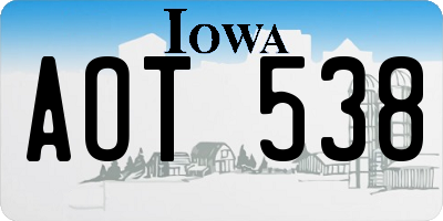 IA license plate AOT538