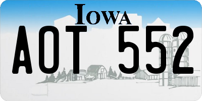 IA license plate AOT552