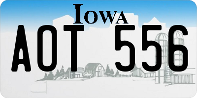 IA license plate AOT556