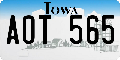 IA license plate AOT565