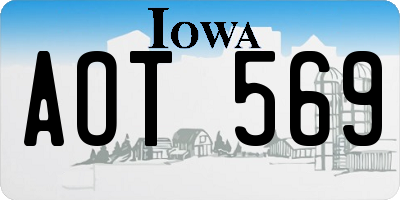 IA license plate AOT569