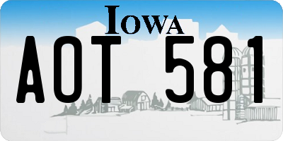IA license plate AOT581