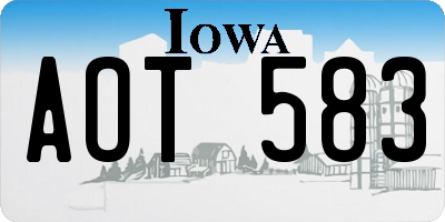 IA license plate AOT583