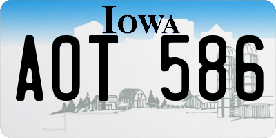 IA license plate AOT586