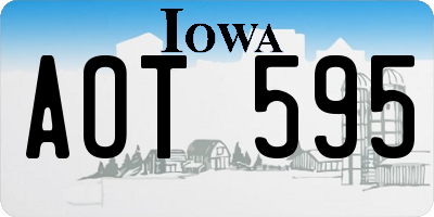 IA license plate AOT595
