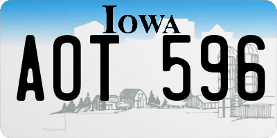 IA license plate AOT596