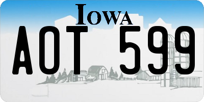 IA license plate AOT599