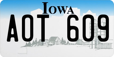 IA license plate AOT609