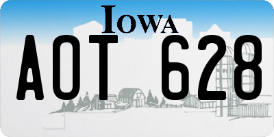 IA license plate AOT628