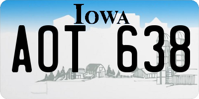 IA license plate AOT638