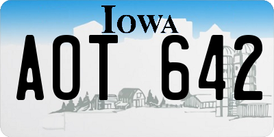 IA license plate AOT642