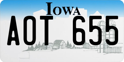 IA license plate AOT655