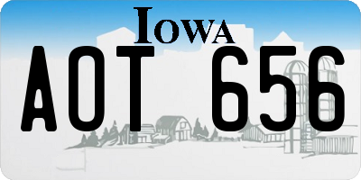 IA license plate AOT656