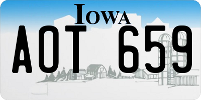 IA license plate AOT659