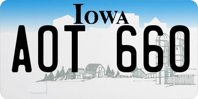 IA license plate AOT660
