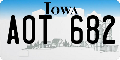IA license plate AOT682