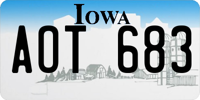 IA license plate AOT683