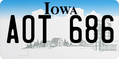 IA license plate AOT686