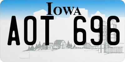 IA license plate AOT696