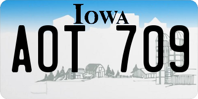 IA license plate AOT709