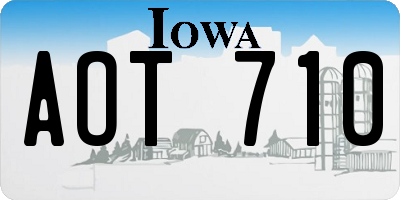 IA license plate AOT710