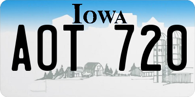 IA license plate AOT720