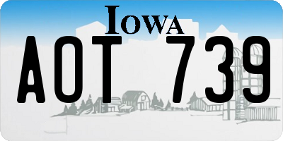 IA license plate AOT739