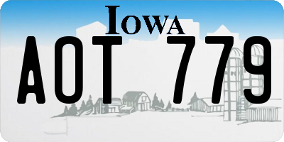 IA license plate AOT779