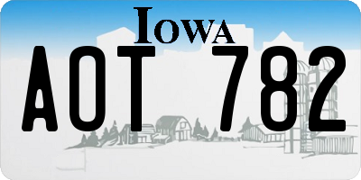 IA license plate AOT782