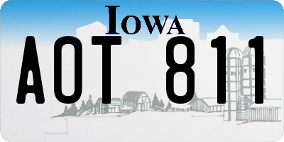 IA license plate AOT811