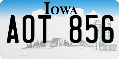 IA license plate AOT856