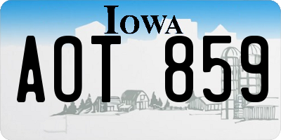 IA license plate AOT859