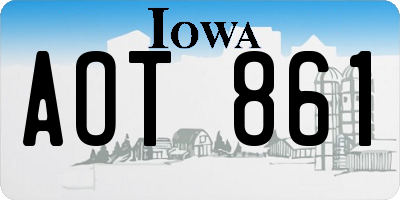 IA license plate AOT861