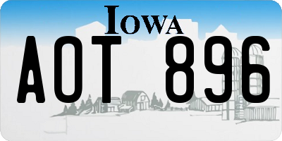 IA license plate AOT896