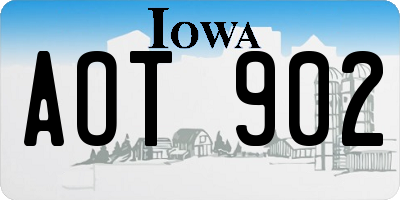 IA license plate AOT902