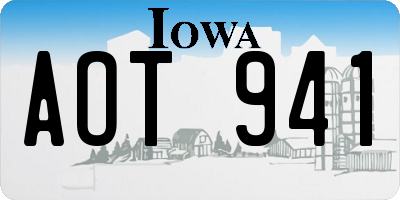IA license plate AOT941