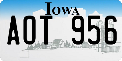 IA license plate AOT956
