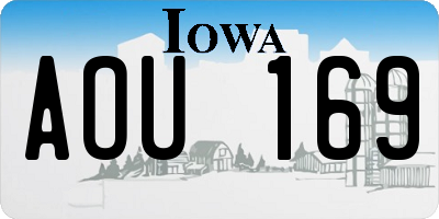 IA license plate AOU169