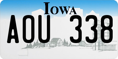 IA license plate AOU338
