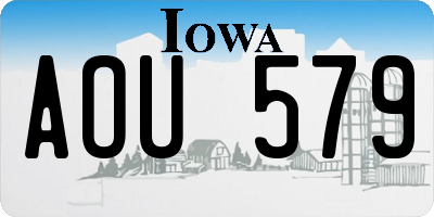 IA license plate AOU579