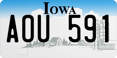 IA license plate AOU591