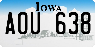 IA license plate AOU638