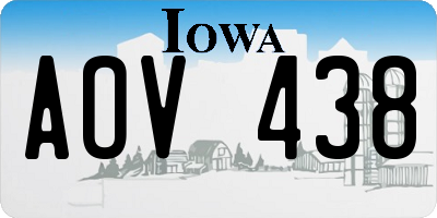 IA license plate AOV438