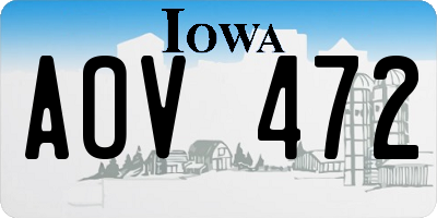 IA license plate AOV472