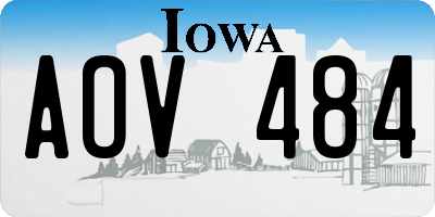 IA license plate AOV484