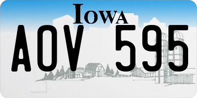 IA license plate AOV595